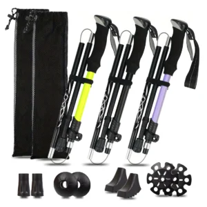 Aluminum Alloy 5-Section Folding Trekking Pole
